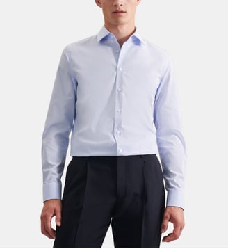 Chemise Business Manche longue Slim Col Kent - Seidensticker - Bleu clair