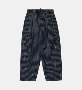 Pantalon formel à rayures fines - Dsquared2 - Noir