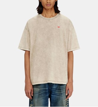 T-shirt en coton avec effet traité Diesel