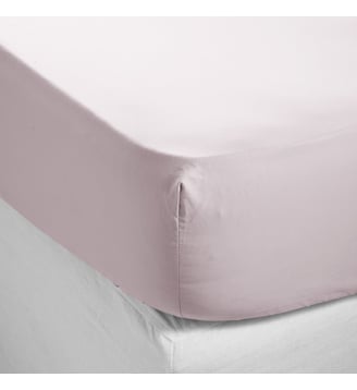 Drap Housse CELIANE  Percale de coton unie - Madura - Rose perlé
