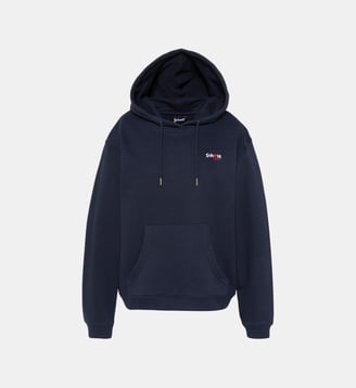 Sweatshirt à capuche avec broderie cur - Schott - Marine