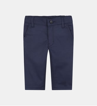 Pantalon chino en sergé - BOSS Kidswear - Bleu cargo