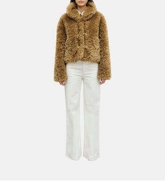 Manteau court en fausse fourrure - ALZA - Gerard Darel - Beige