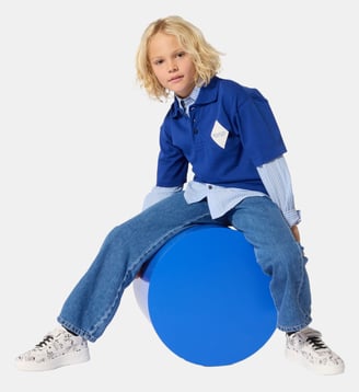 Polo manches courtes - Marc Jacobs Kids - Bleu marine