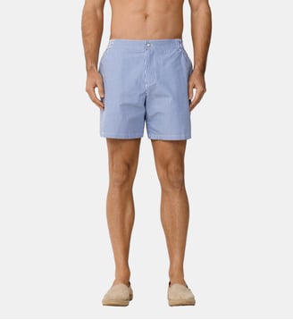 Maillot De Bain Coupe Ajustée En Seersucker - Hackett London - Ink blue
