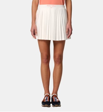 Jupe plissée Sporty Chic - Roland-Garros - Écru