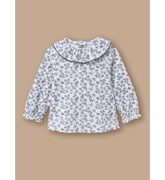 T-shirt imprimé Bébé - Cyrillus - Imprimé iris fond blanc
