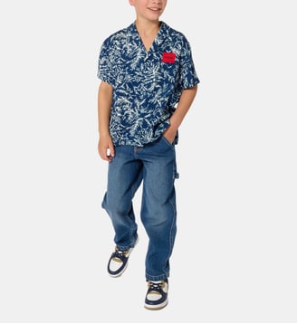 Chemise manches courtes - Hugo Kids - Bleu blanc