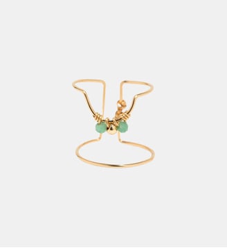 Bague d'ongle Tissage - Émeraude - YAY Paris - Émeraude