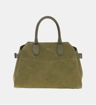 Sac à main en cuir véritable Liza - Guess - Vert olive