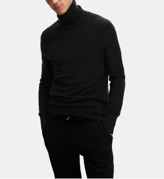 Pull col roulé classique - Bompard - Noir