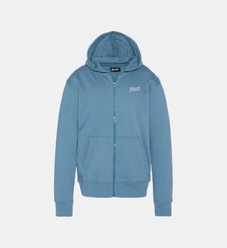 Hoodie en coton - Schott - Bleu jean