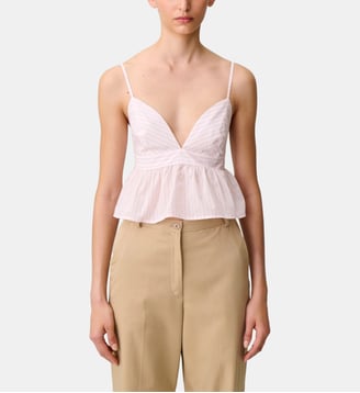 Top décolleté - Claudie Pierlot - Rose pâle