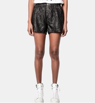 Short Pax Cuir Froissé - Zadig&Voltaire - Noir