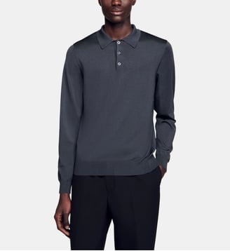 Polo en maille - Sandro - Cognac