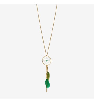 Collier sautoir doré agate verte - DREAM CATCHER Caroline Najman