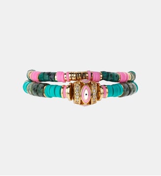 Bracelet ajustable avec perles TWEEKS - Hipanema - Bleu