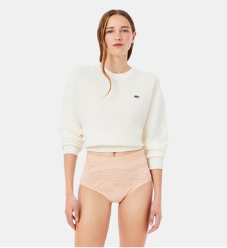 Culotte taille haute mesh - Lacoste - Beige