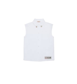 Chemise sans manches avec logo - N°21 - Blanc