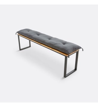 Matelas de banc L160 cm Panama - La Redoute Interieurs - Anthracite