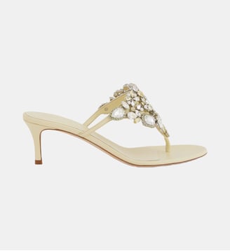 Sandales à talons avec strass Rabanne