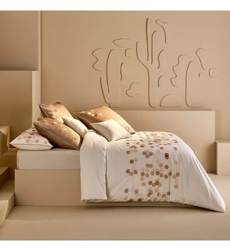 Housse de couette satin de coton - Garnier Thiebaut - Beige