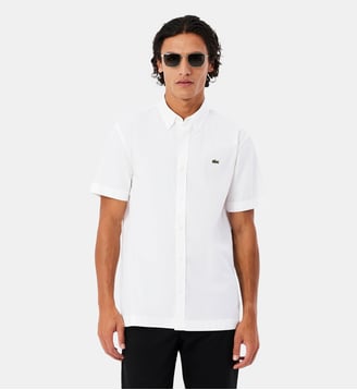 Chemise popeline légère regular fit - Lacoste - Blanc