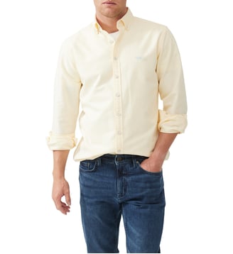 Chemise slim en coton oxford Gunn - Rodd & Gunn - Jaune