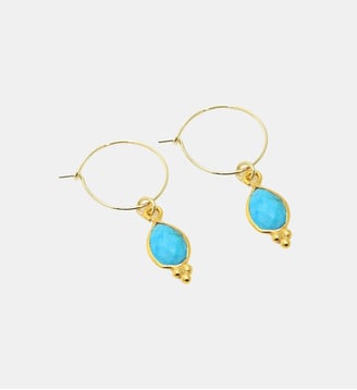 Boucle d'oreille NEW DELHI - Nilaï - Bleu turquoise