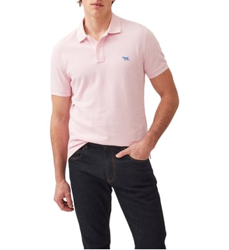Polo slim en coton manches courtes Gunn - Rodd & Gunn - Rose clair