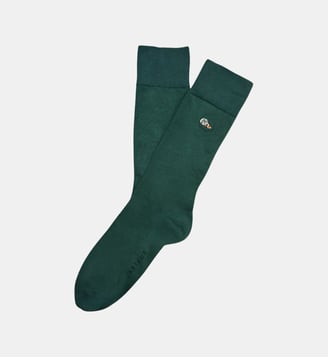 Chaussettes brodées en coton - Spiky - Arthur - Sapin