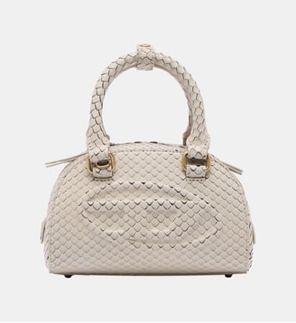 1DR Dome-Petit sac bowling en cuir effet serpent - Diesel - Beige