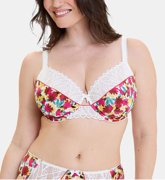 Soutien-gorge Célia - Sans Complexe - Fleurs rouges et jaunes