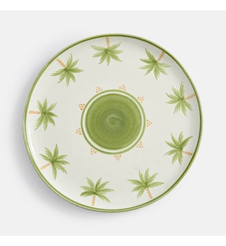 Plat en grès - La Redoute Interieurs - Imprimé palmiers