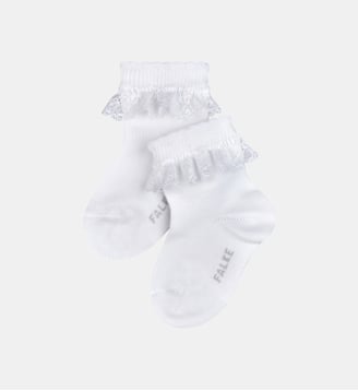 Chaussettes Romantic Lace Coton - Falke - Blanc