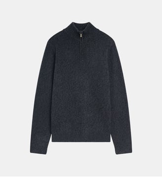 Pull camionneur mouliné - Bompard - Marine, charbon et asphalte