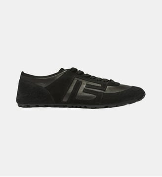 Baskets Racer 45 en daim et agneau - Balmain - Noir