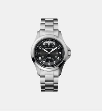 Montre automatique Khaki field Noir H64455133 - Hamilton - Argenté