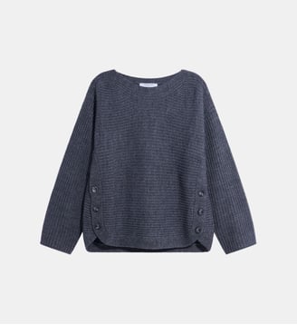 Pull col bateau à côtes - RIVA - Gerard Darel - Gris moyen