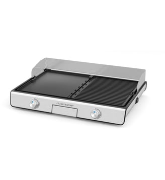 Plancha électrique QPL530 réversible à poser, 45.5x28.5 cm - Riviera & Bar - Inox