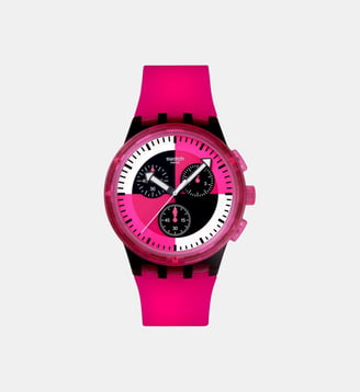 Montre Smash it Noir, Fuchsia SUSB110 - Swatch - Noir