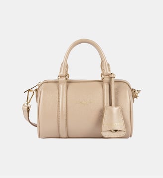 Petit sac polochon Milano Ana en cuir - Lancaster - Or pale