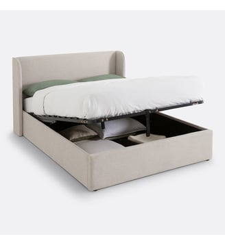 Lit coffre avec sommier relevable - La Redoute Interieurs - Beige