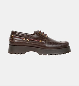 Chaussures Bateau Benthe Cuir - Bobbies - Marron