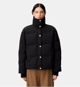 Doudoune courte coupe large col montant - Claudie Pierlot - Noir