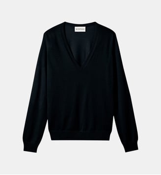 Pull cachemire femme fin ajusté - Bompard - Noir foncé