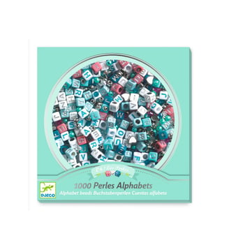 Perles alphabet, Argent - Djeco - Multicolore