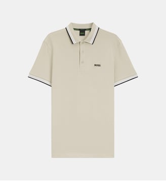 Polo Paddy en piqué de coton  - BOSS - Beige clair