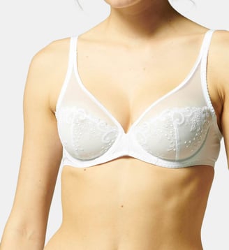 Soutien-gorge avec armatures décolleté plongeant - Blanc - Simone Pérèle - Blanc