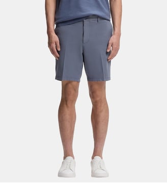 Short slim en coton  - BOSS - Bleu gris